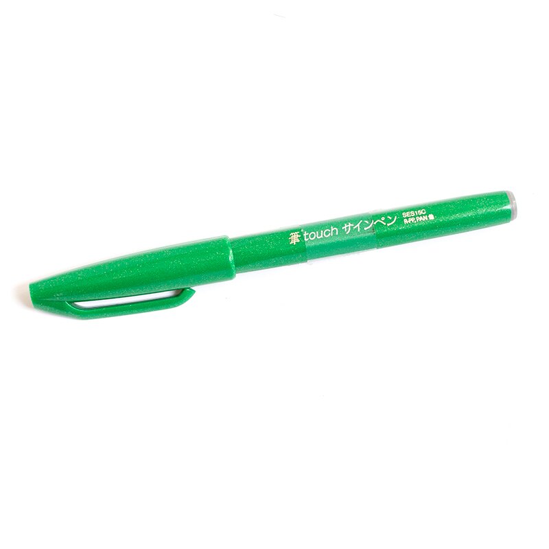 Pentel, Brush Pen, Art & School, Sign, Brush Tip, 50890, Green